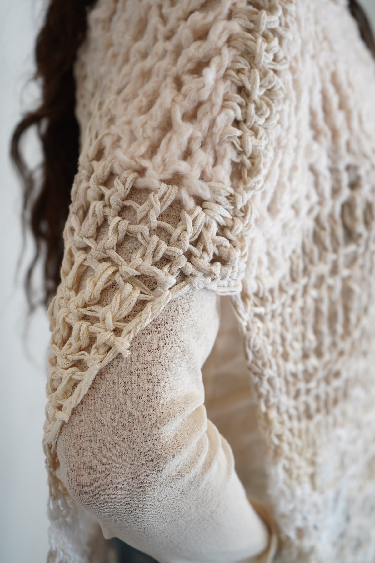 Poncho Nuvola avorio, bianco
