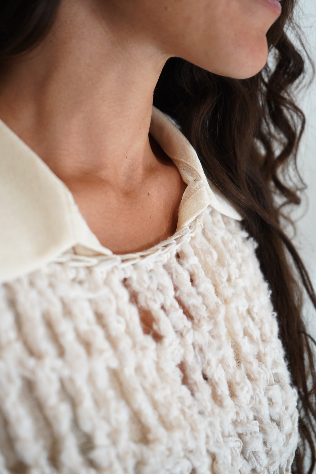 Poncho Nuvola avorio, bianco