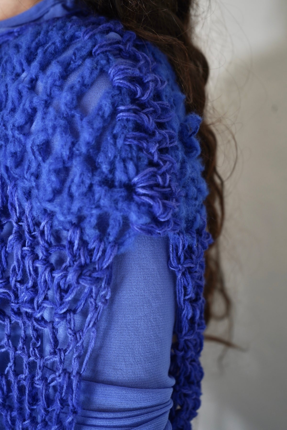 Poncho Nuvola Blu Cobalto